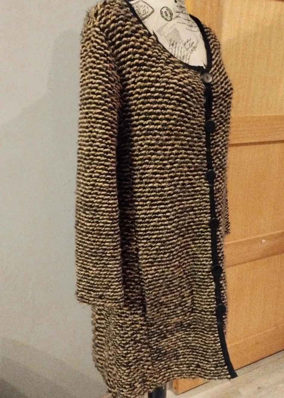 Cardigan longo preto/marrom, G!ozé, T38 – photo 3
